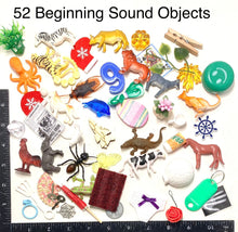 Load image into Gallery viewer, Montessori Beginning Sound Objects with Magnetic Foam Letters | 52 Phonetic Objects + 26 Lowercase Letters