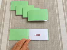 Load image into Gallery viewer, Montessori Green Series Starter Kit 2 | ai, ee, ie, oa, ue | Montessori Reading Materials