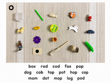Load image into Gallery viewer, Montessori Pink Series Short Vowel Objects | CVC Miniature Objects | Phonics Language Materials | 30, 50 or 75 Objects