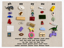 Load image into Gallery viewer, Montessori Green Series Phonogram Objects | 30 Miniature Objects | Objects Only