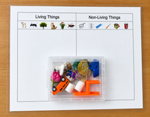 Load image into Gallery viewer, Montessori Living &amp; Non-Living Things Sorting Activity with Objects