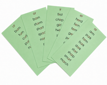Load image into Gallery viewer, Montessori Green Series Complete Word Lists  | 20 Common Phonograms | Phonics Reading Materials