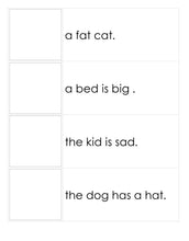 Load image into Gallery viewer, Montessori Pink Series Sentence Cards with One Picture | Printable PDF