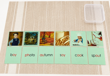 Load image into Gallery viewer, Montessori Green Series Montessori Green Series Starter Kit 3 | ph, au, ou, oo, oy | Montessori Reading Materials
