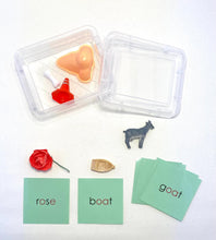 Load image into Gallery viewer, Montessori Green Series:  (Long A, E, I, O, U ) Objects and Cards