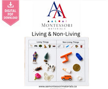 Load image into Gallery viewer, Montessori Living &amp; Non-Living Sorting Mat Printable PDF