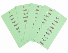 Load image into Gallery viewer, Montessori Green Series Complete Word Lists  | 20 Common Phonograms | Phonics Reading Materials