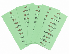 Load image into Gallery viewer, Montessori Green Series Complete Word Lists  | 20 Common Phonograms | Phonics Reading Materials