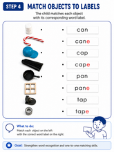Load image into Gallery viewer, Montessori Silent E (Magic E) Object Box | 24 Objects &amp; Word Labels | Long Vowel Phonics Reading