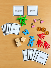 Load image into Gallery viewer, Montessori Blue Series Singular &amp; Plural Box 2 | 18 Miniature Objects | Grammar &amp; Phonics Activity