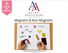 Load image into Gallery viewer, Montessori Magnetic &amp; Non-Magnetic Sorting Mat Printable PDF