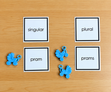 Load image into Gallery viewer, Montessori Blue Series Singular &amp; Plural Box 2 | 18 Miniature Objects | Grammar &amp; Phonics Activity