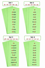 Load image into Gallery viewer, Montessori Green Series Complete Word Lists  | 20 Common Phonograms | Phonics Reading Materials