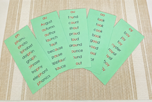 Load image into Gallery viewer, Montessori Green Series Montessori Green Series Starter Kit 3 | ph, au, ou, oo, oy | Montessori Reading Materials