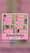 Load image into Gallery viewer, Montessori Pink Series Sentence Card Bundle