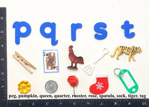 Montessori Beginning Sound Objects with Magnetic Foam Letters | 52 Phonetic Objects + 26 Lowercase Letters