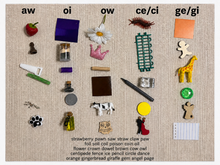 Load image into Gallery viewer, Montessori Green Series Phonogram Objects | 30 Miniature Objects | Objects Only
