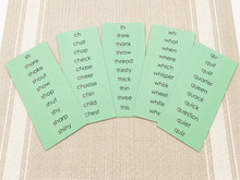 Load image into Gallery viewer, Montessori Green Series Starter Kit 1 | sh, ch, wh, th, qu | Montessori Reading Materials