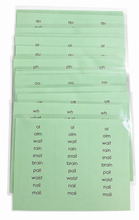 Load image into Gallery viewer, Montessori Green Series Complete Word Lists  | 20 Common Phonograms | Phonics Reading Materials