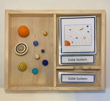 Load image into Gallery viewer, Montessori Solar System Classification Set with Sun and Planets, 3-Part Cards, and Description Cards