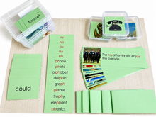 Load image into Gallery viewer, Montessori Green Series Montessori Green Series Starter Kit 3 | ph, au, ou, oo, oy | Montessori Reading Materials