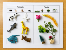 Load image into Gallery viewer, Montessori Science &amp; Classification Sorting Activities | Miniature Objects &amp; Sorting Mats