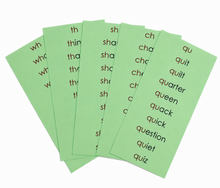 Load image into Gallery viewer, Montessori Green Series Complete Word Lists  | 20 Common Phonograms | Phonics Reading Materials