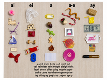 Load image into Gallery viewer, Montessori Green Series Phonogram Objects | 30 Miniature Objects | Objects Only