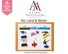 Load image into Gallery viewer, Montessori Air Land Water Sorting Mat Printable PDF