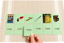 Load image into Gallery viewer, Montessori Green Series Starter Kit 1 | sh, ch, wh, th, qu | Montessori Reading Materials