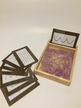 Load image into Gallery viewer, Montessori handmade wooden Sand Tracing Activity Tray with cards