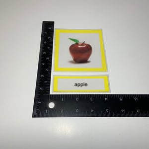 Montessori Fruits and Vegetables Three Part Classified Cards