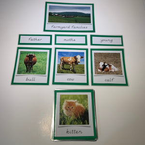 Montessori Farm Animal Families Classified Cards