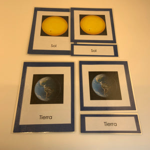 Montessori Solar System Three Part Classified Cards