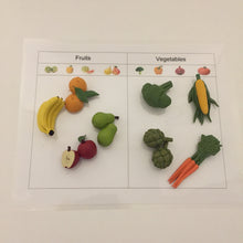 Load image into Gallery viewer, Montessori Inspired Safari Toob Fruits and Vegetables Activity set