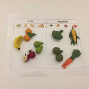 Montessori Inspired Safari Toob Fruits and Vegetables Activity set