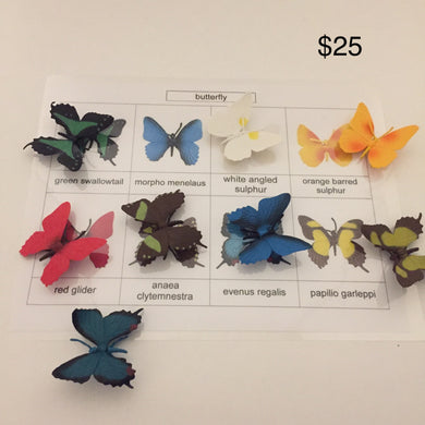 Montessori Inspired Safari Toob Butterfly Activity set