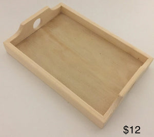 Montessori handmade wooden Small practical life activity Tray