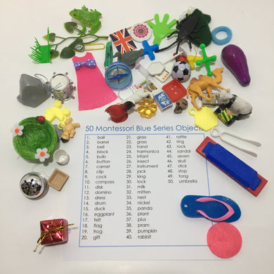 Montessori Blue Series: Objects and Cards