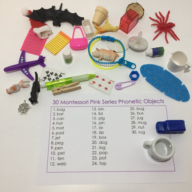 Montessori Pink Series Phonetic Objects