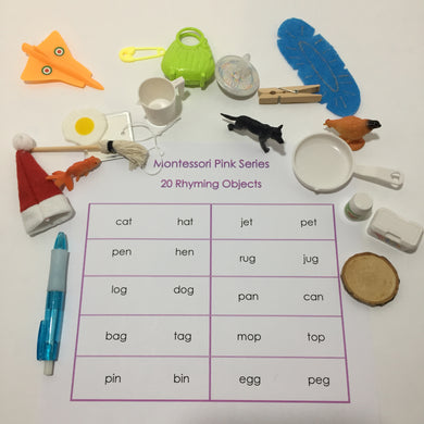 Montessori Rhyming Phonetic Objects