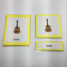 Load image into Gallery viewer, Montessori Musical Instruments Three Part Classified Cards