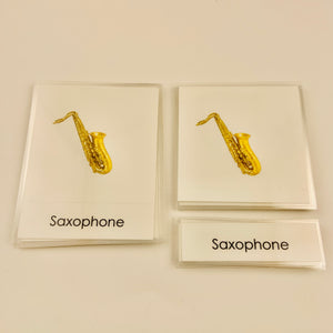 Montessori Musical Instruments Three Part Classified Cards