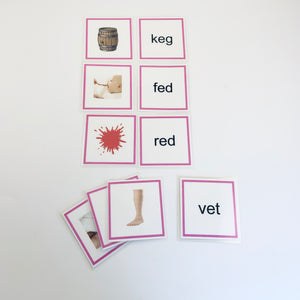 Montessori Pink Series Phonetic Early Reading Set