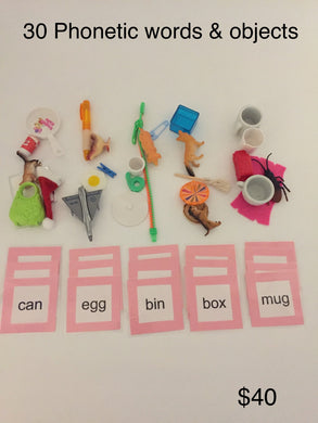 Pink Series Phonetic Objects and Cards