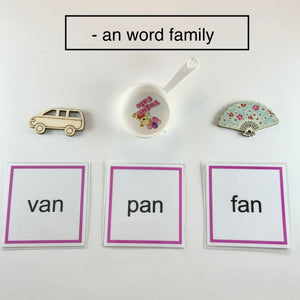 Montessori Phonics Pink Series Word Family Object Box