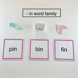 Montessori Phonics Pink Series Word Family Object Box