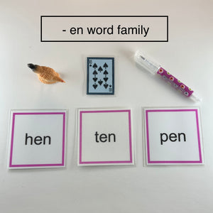 Montessori Phonics Pink Series Word Family Object Box