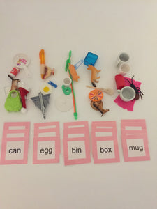 30 Montessori Pink Series Phonetic Objects